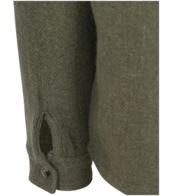 Outlet Overshirt Wool Blend Groen Heren Sportkledij
