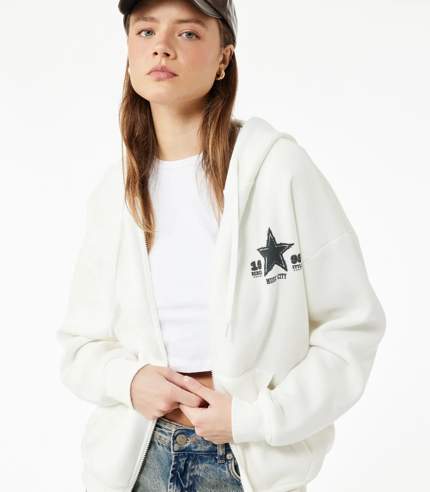 DAMES Koton Oversize Sweatshirt Met Kap en Zakdetail