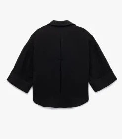 Sale Oversized Blouse Zwart 3/4 Mouwen DAMES Overhemden & Blouses