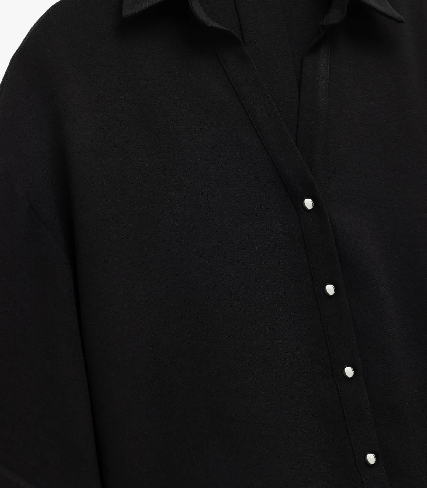 Sale Oversized Blouse Zwart 3/4 Mouwen DAMES Overhemden & Blouses