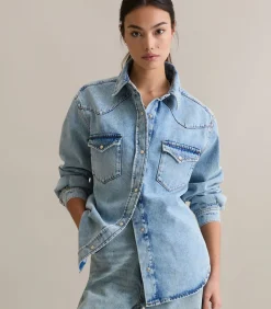 Hot Oversized denim overhemd DAMES Overhemden & Blouses