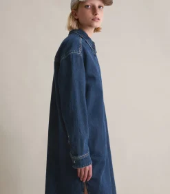 Oversized denim polojurk DAMES Jurken