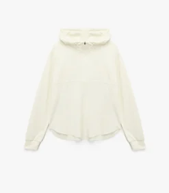 Discount Oversized sweater met capuchon en halve ritssluiting DAMES Truien & Cardigans