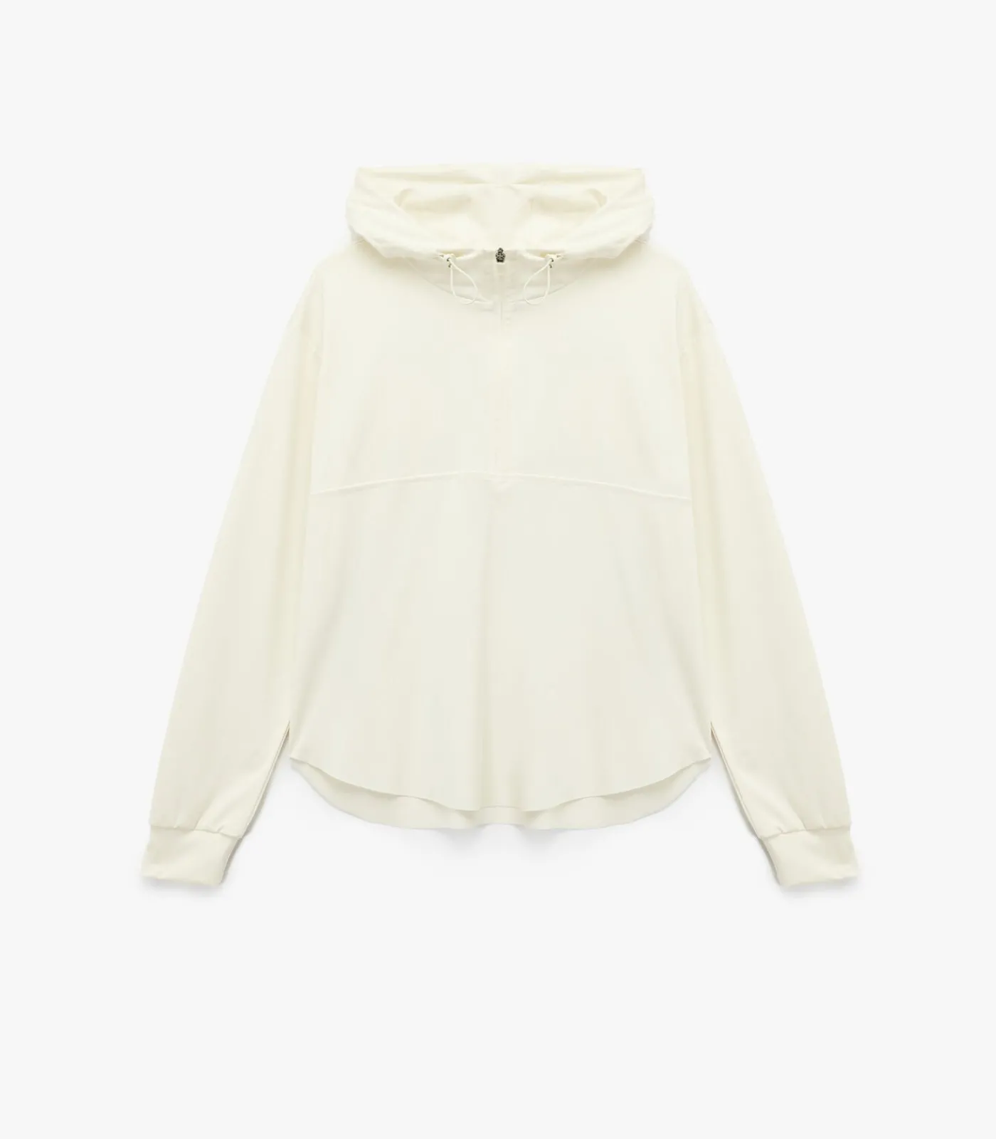 Discount Oversized sweater met capuchon en halve ritssluiting DAMES Truien & Cardigans