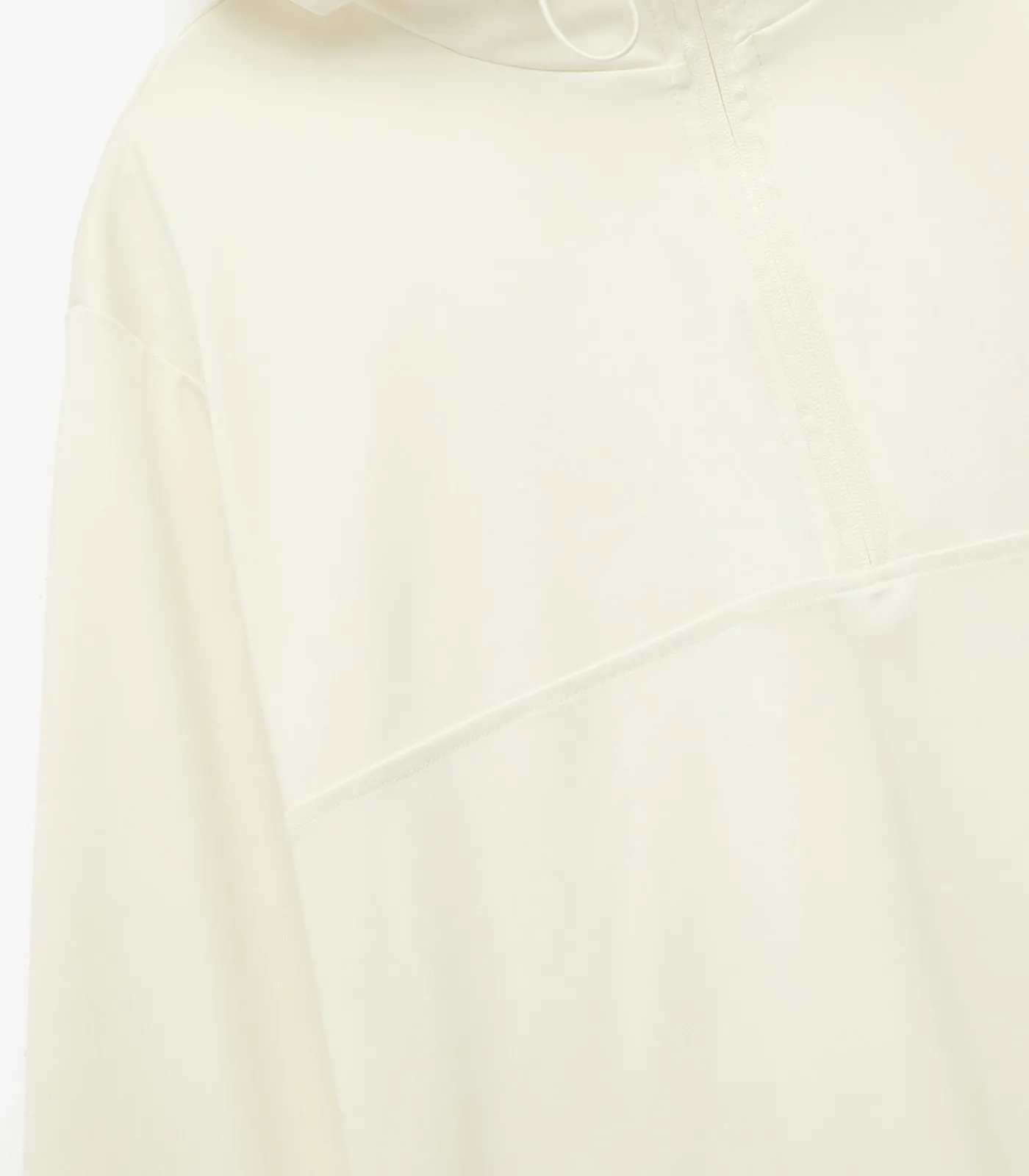 Discount Oversized sweater met capuchon en halve ritssluiting DAMES Truien & Cardigans