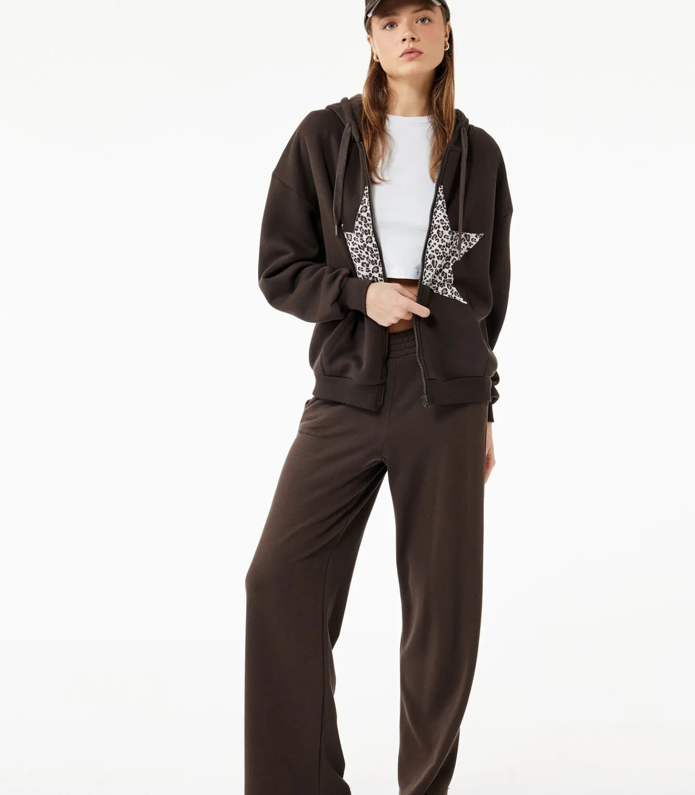 DAMES Koton Oversized Sweatshirt met Sterapplicatie