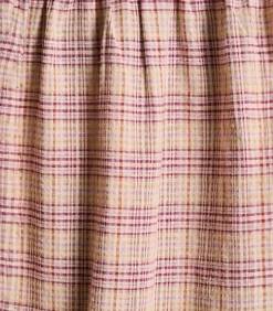 DAMES La Fée Maraboutée Oversized violet geruite blouse