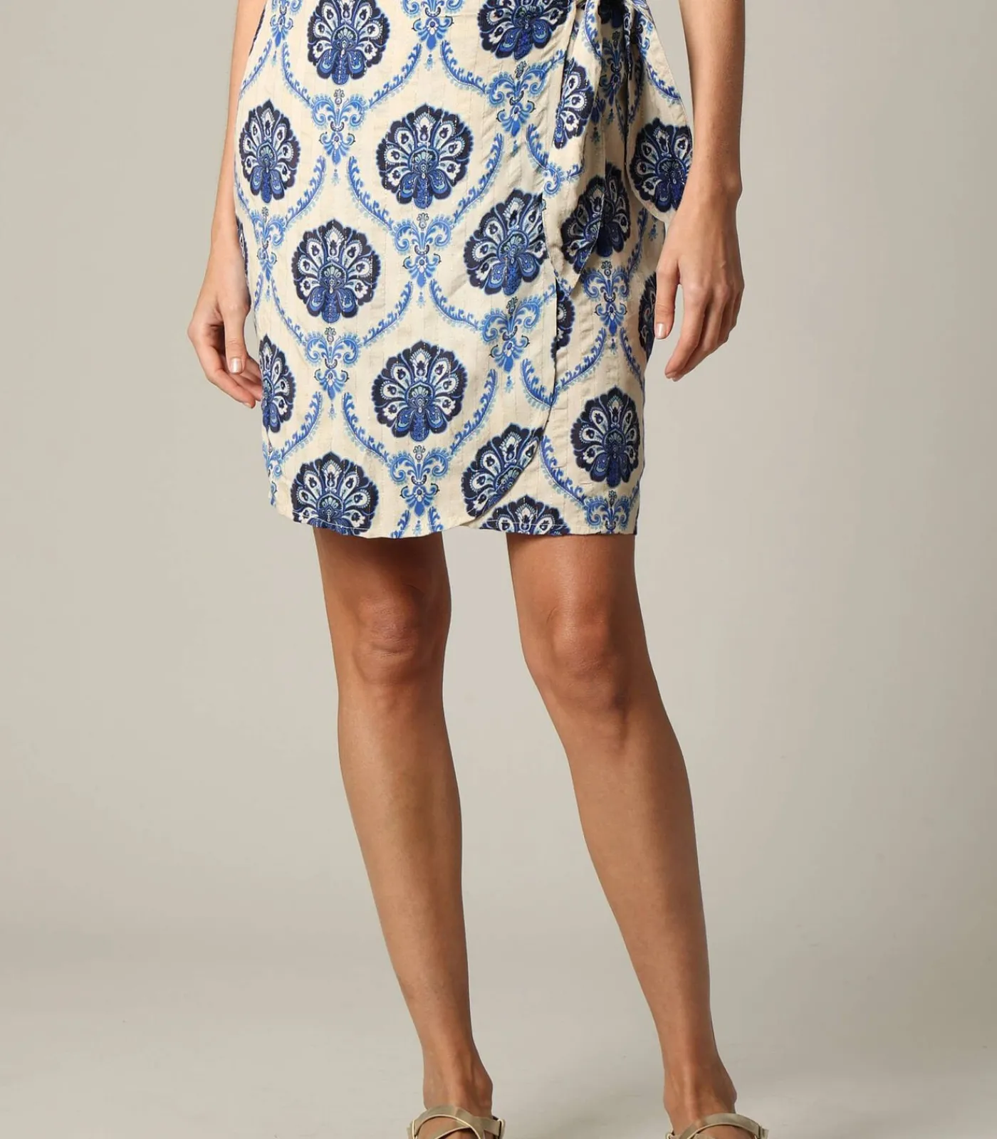 New OXALI - Korte bohemien rok met paisleyprint en lurexgaren DAMES Rokken