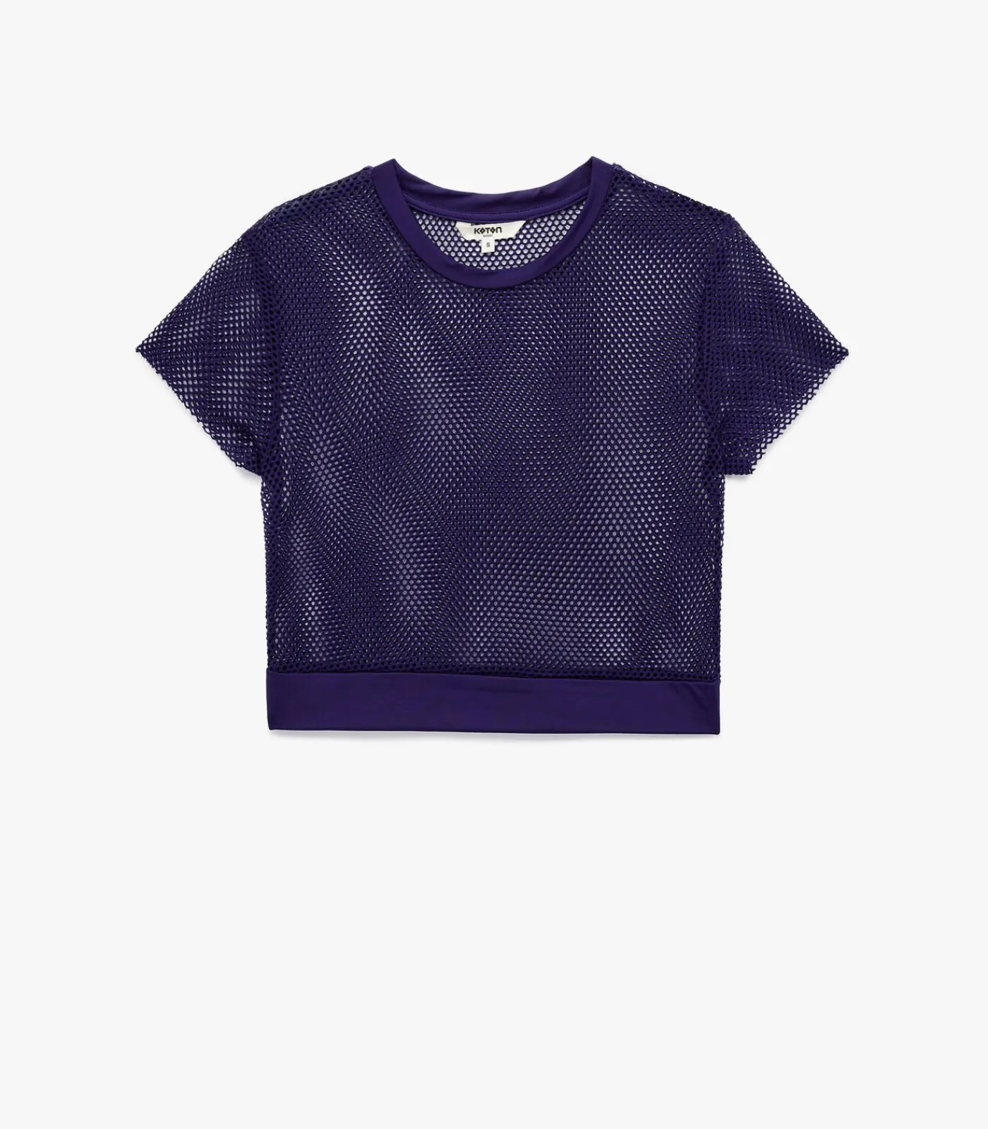 Discount Paars Sportief Crop T-shirt met Korte Mouwen DAMES T-Shirts & Tops