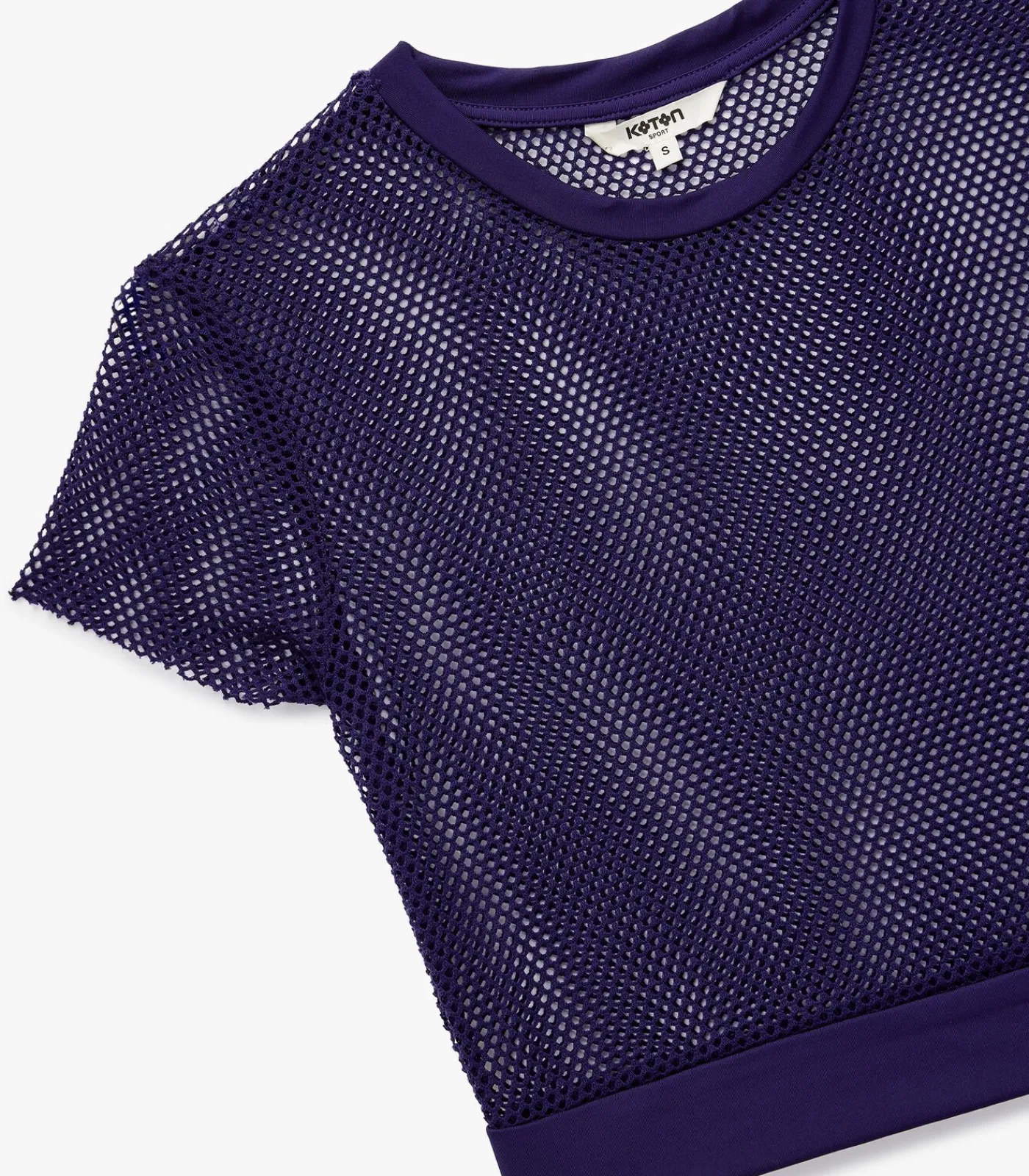 Discount Paars Sportief Crop T-shirt met Korte Mouwen DAMES T-Shirts & Tops