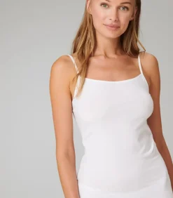 Outlet 2-Pack dames spaghetti hemdjes - Organic 95/5 - Basics - Dames singlets met spaghetti bandjes - Biologisch katoen DAMES Onderhemden