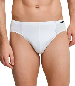 Heren SCHIESSER 3-pack heren mini slips - Essentials - Lage heren onderbroeken biologisch katoen - Stoffen band