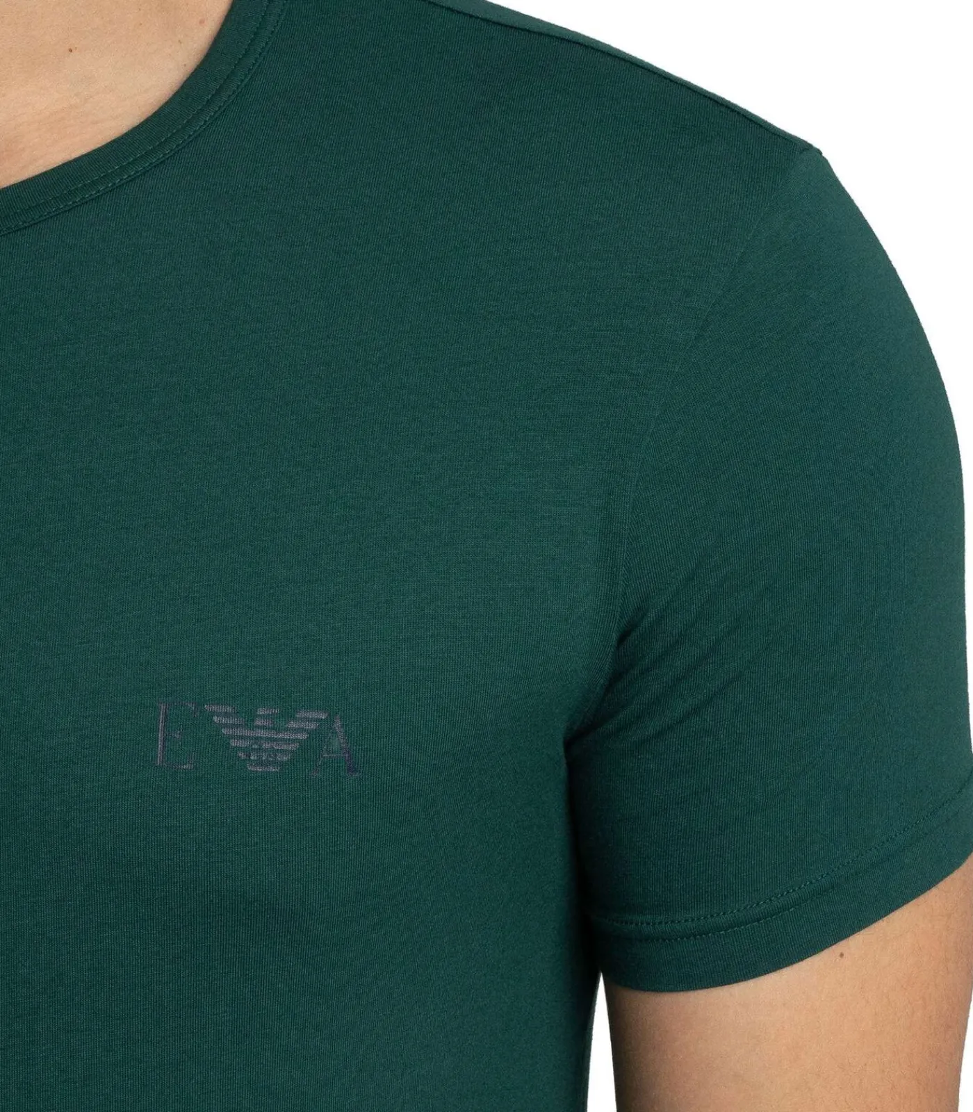 Heren Emporio Armani 2-Pack Lounge Ronde Hals Getailleerde T-Shirts