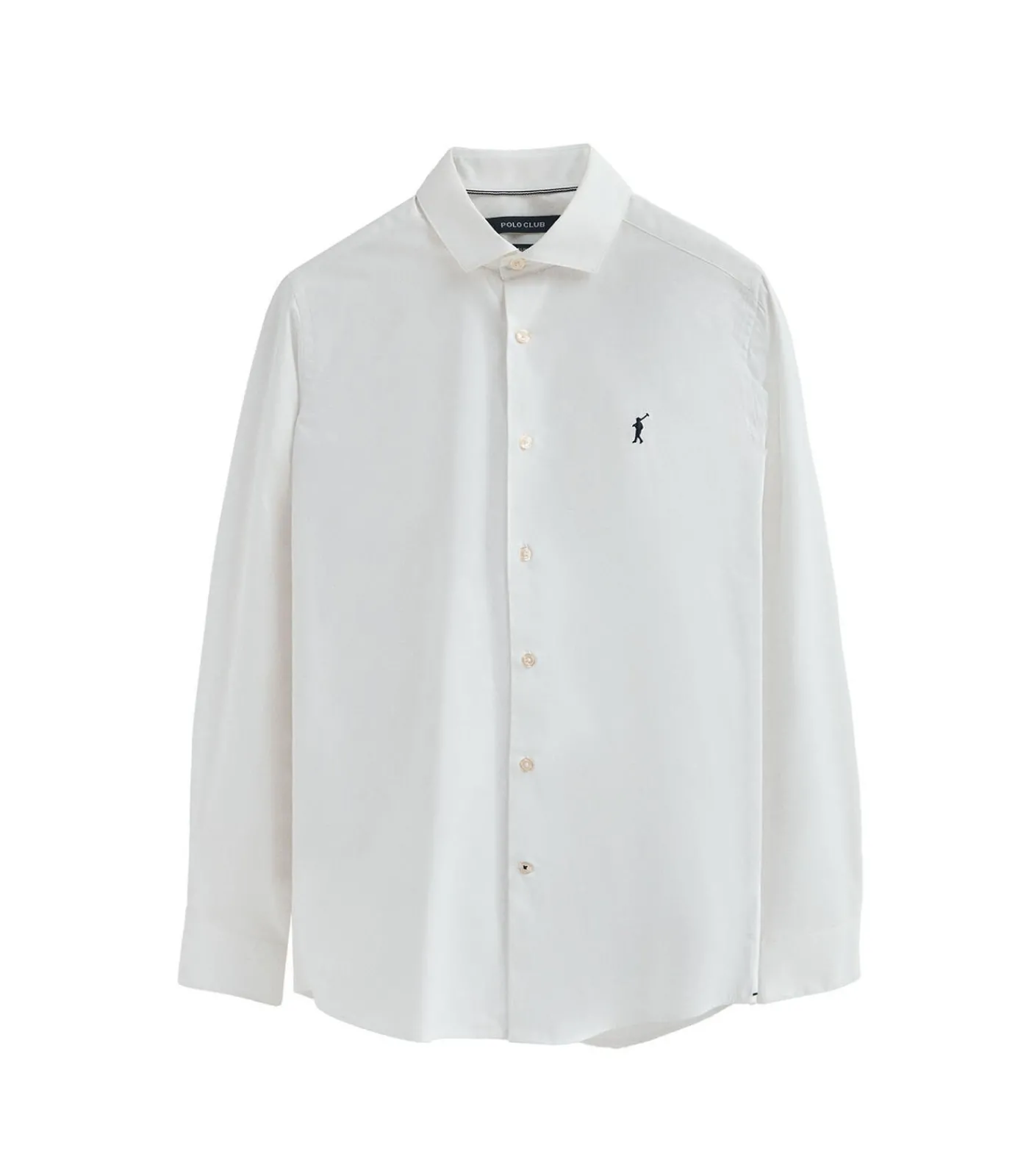 New Pack van drie herenhemden van poplin katoen in wit, en hemelblauw en marineblauw met slim fit en Rigby Go-logo Heren Hemden