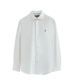 Online Pack van twee herenhemden van poplin katoen in wit en marineblauw met slim fit en Rigby Go-logo Heren Hemden