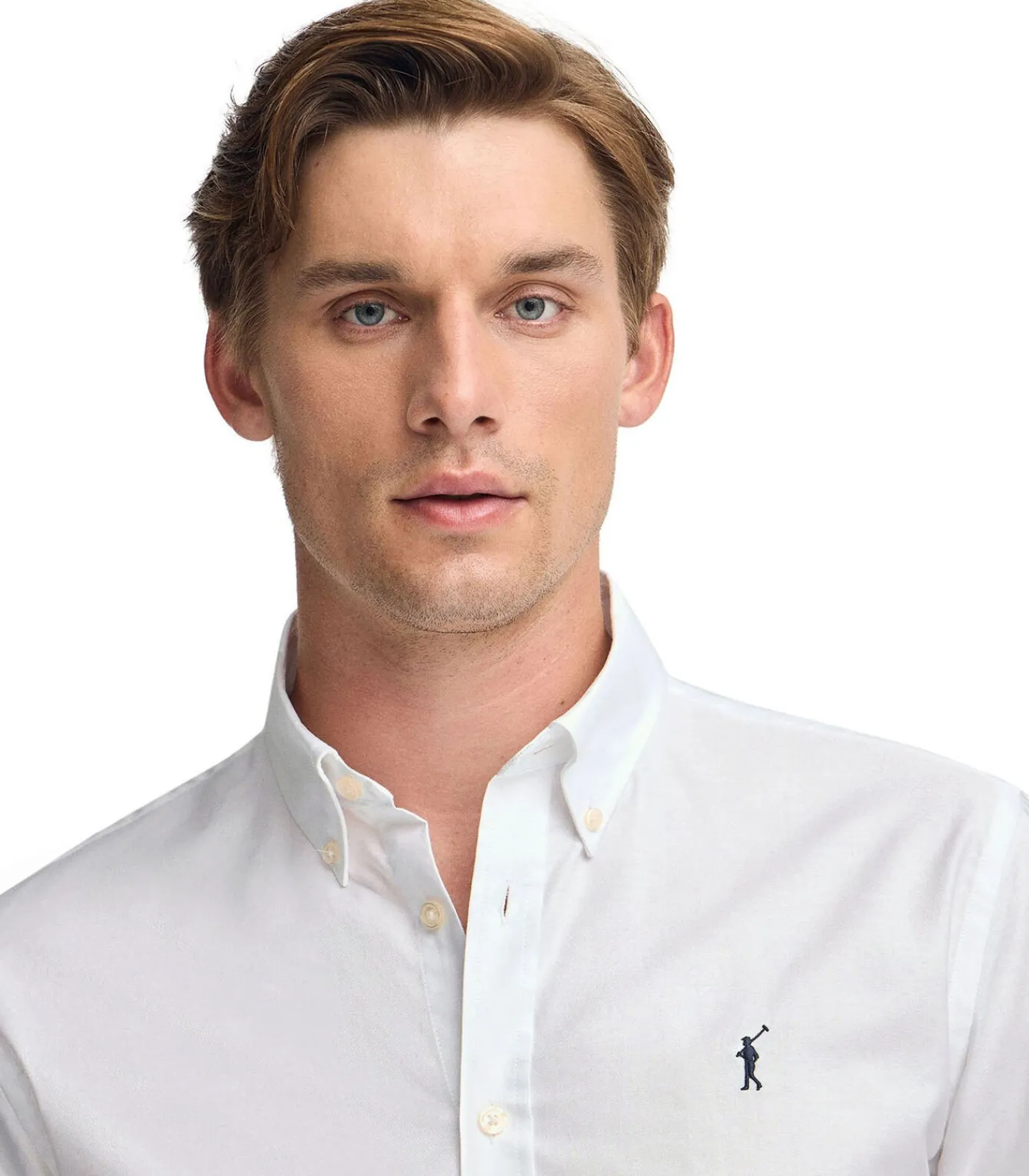 Outlet Pack van twee herenhemden in hemelblauw en wit met relaxed fit en Rigby Go-logo Heren Hemden