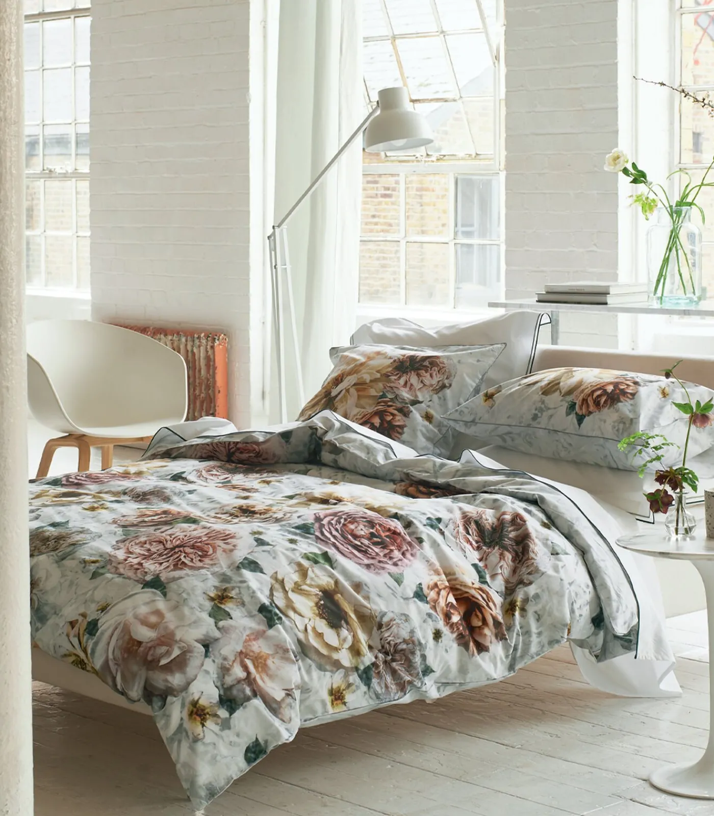 New Pahari Tuberose - Dekbedovertrek in katoen perkal met print Dekbedovertrekken