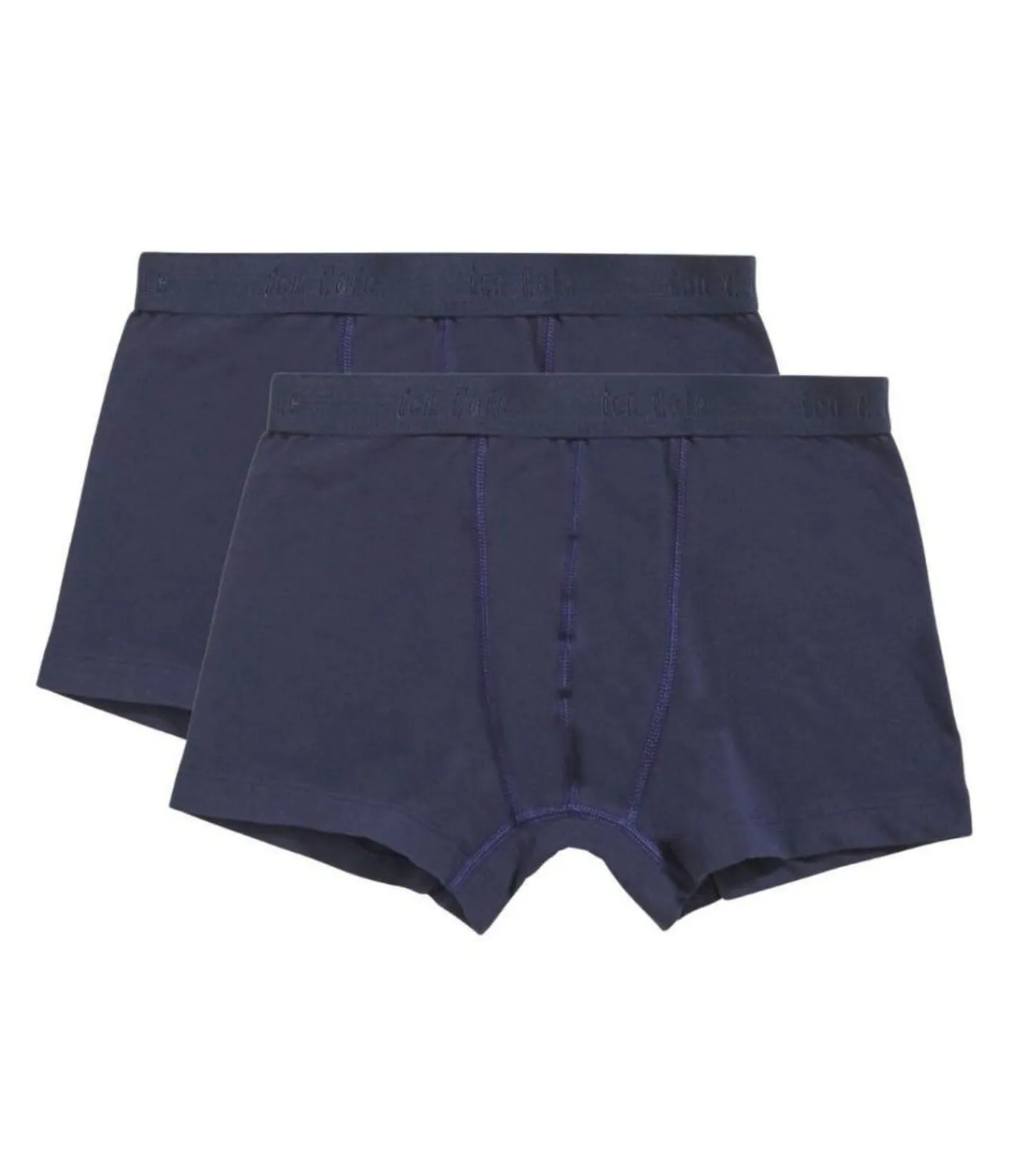 Kinderen Ten Cate 2-pak Jongens boxershorts Organic - Biologisch katoenen kinder onderbroeken - Zwart - Grijs - Donkerblauw