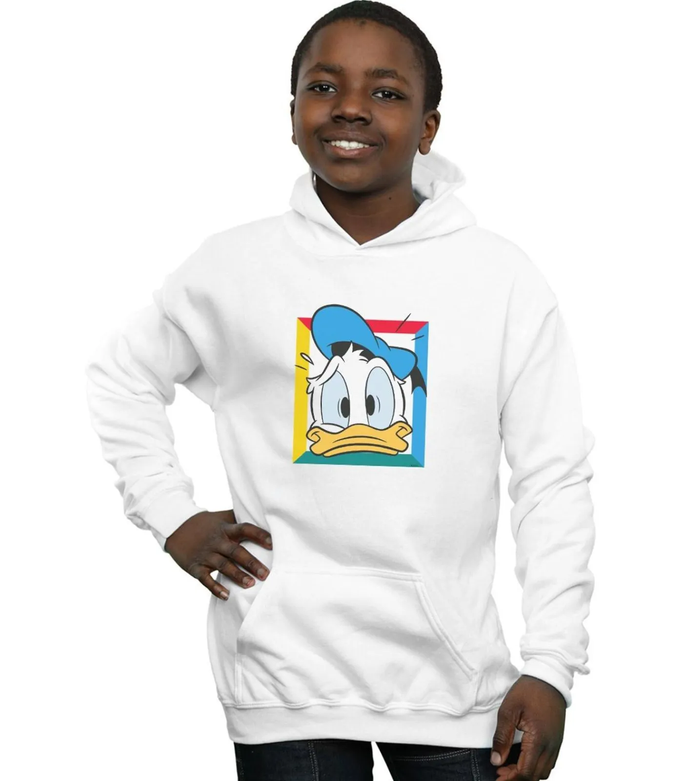 New PANICKED - Trui met kap - Wit Kinderen Truien & Vesten