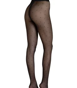 DAMES LISCA Panty 20 DEN met stippen Fashion Dots zwart