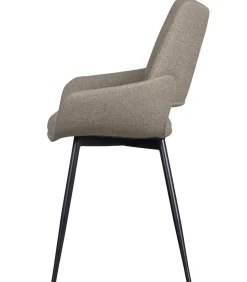 Online Parade Eetkamerstoelen - Melange Stof - Zand - Set van 6 Stoelen