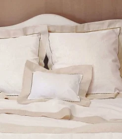 Alexandre Turpault Paris - Tweekleurig laken in halflinnen Made in France