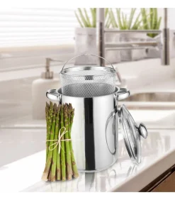 Hot Pastapan / Aspergepan met Glazen Deksel - RVS - ø 16 cm / 4.0 liter Potten & Pannen