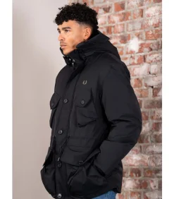 Heren Fred Perry Patch pocket puffer jacket -