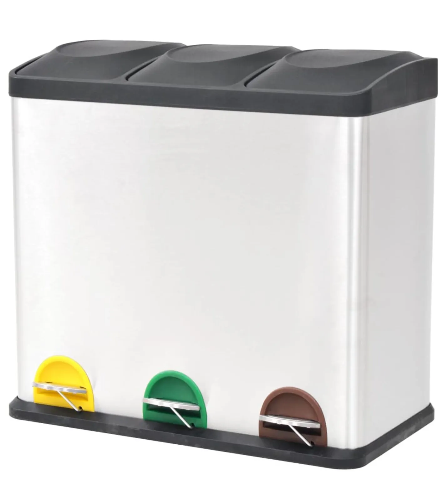 Discount Pedaalemmer voor recycling 54 L roestvrij staal Manden En Bakken