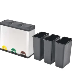 Discount Pedaalemmer voor recycling 54 L roestvrij staal Manden En Bakken