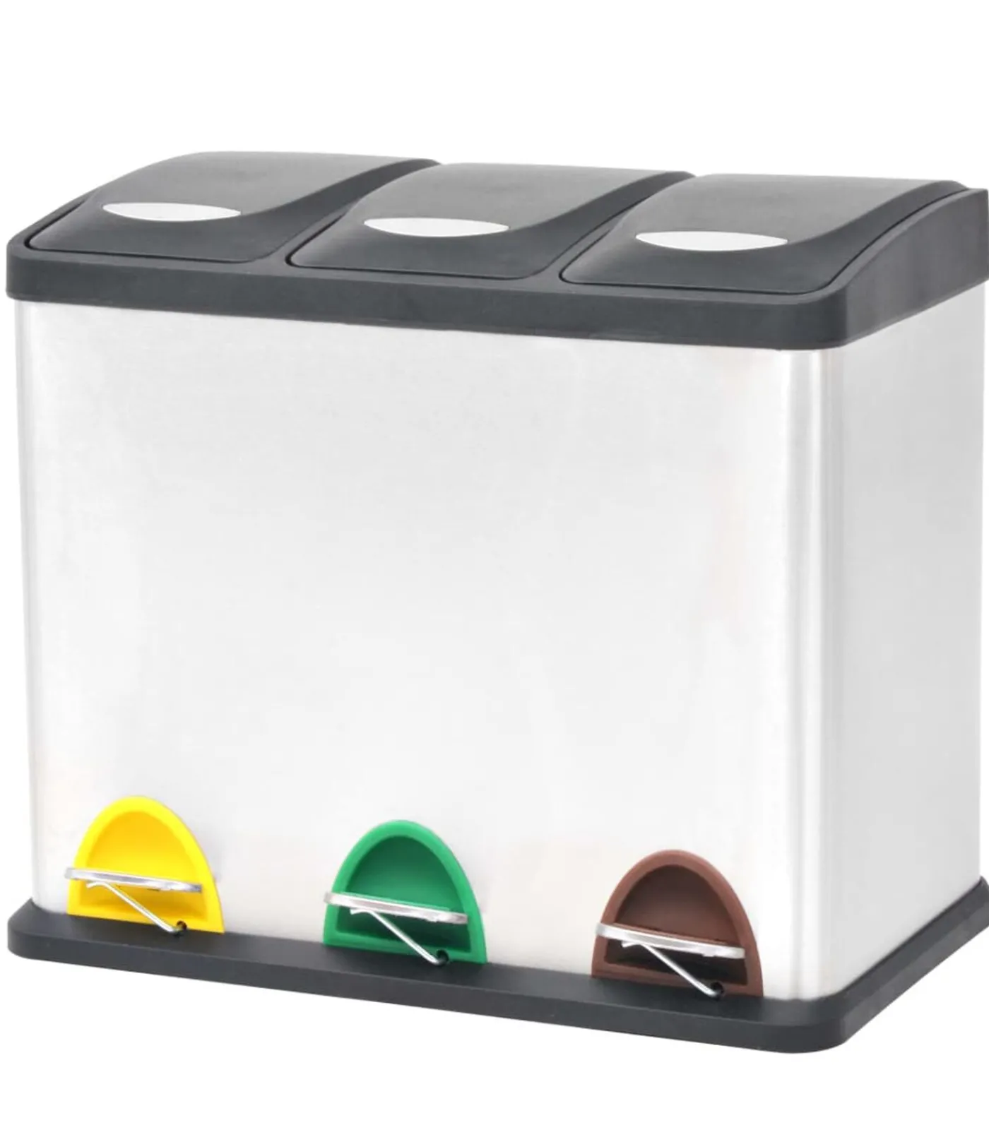 Sale Pedaalemmer voor recycling 24 L roestvrij staal Manden En Bakken