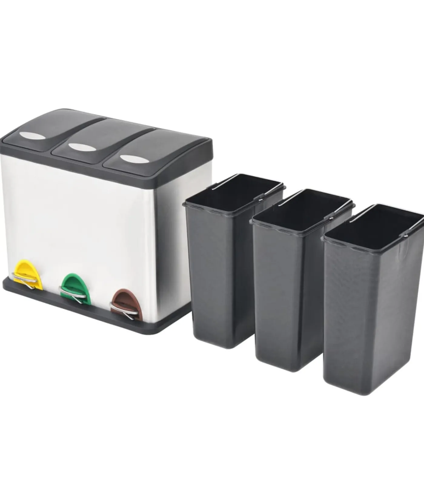 Sale Pedaalemmer voor recycling 24 L roestvrij staal Manden En Bakken