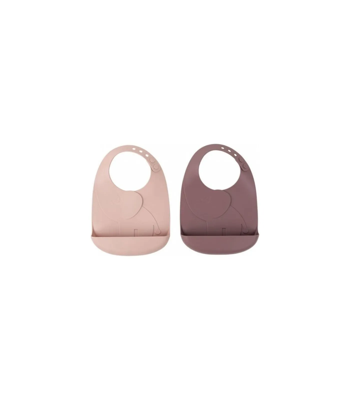 Kinderen Done by Deer Peekaboo bib 2-pack Elphee Powder