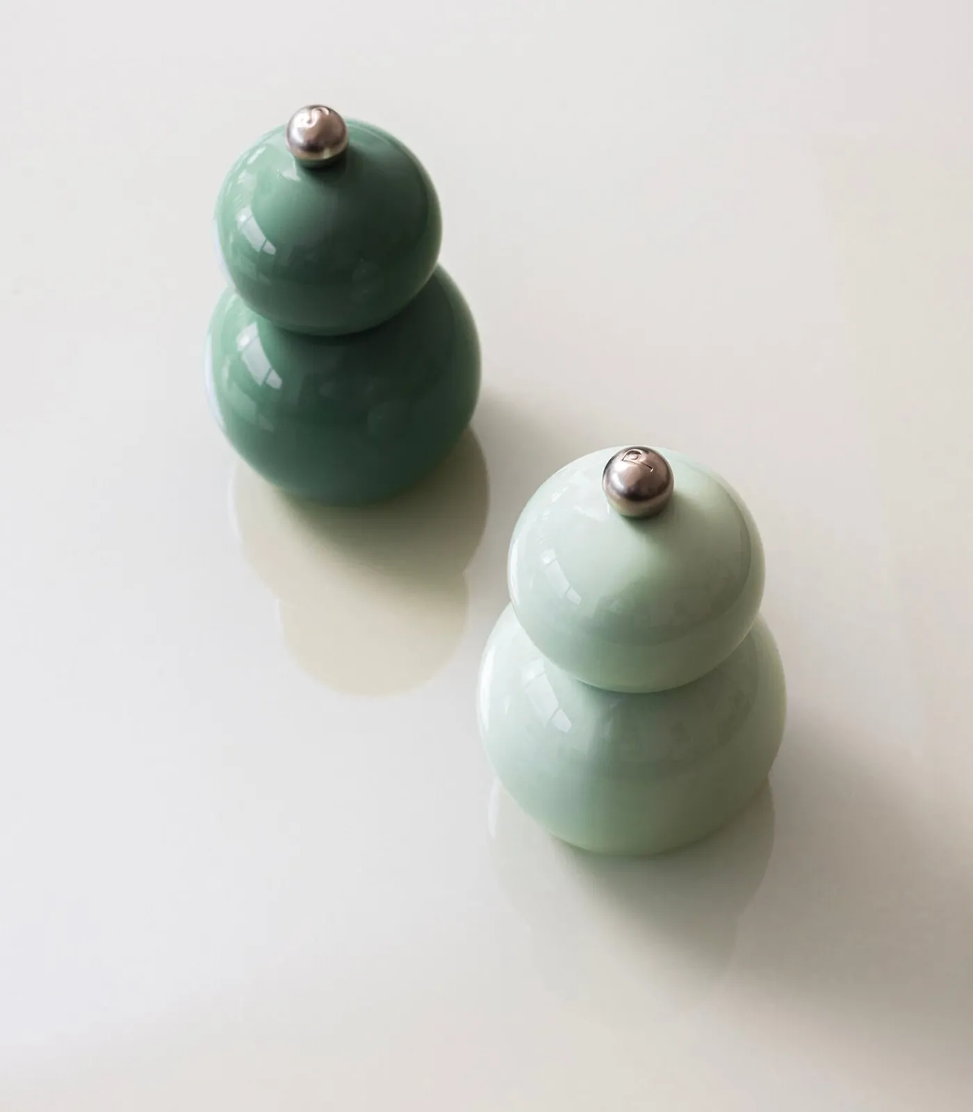 ONA Peper/zoutmolen H12cm groen Betty - set/2