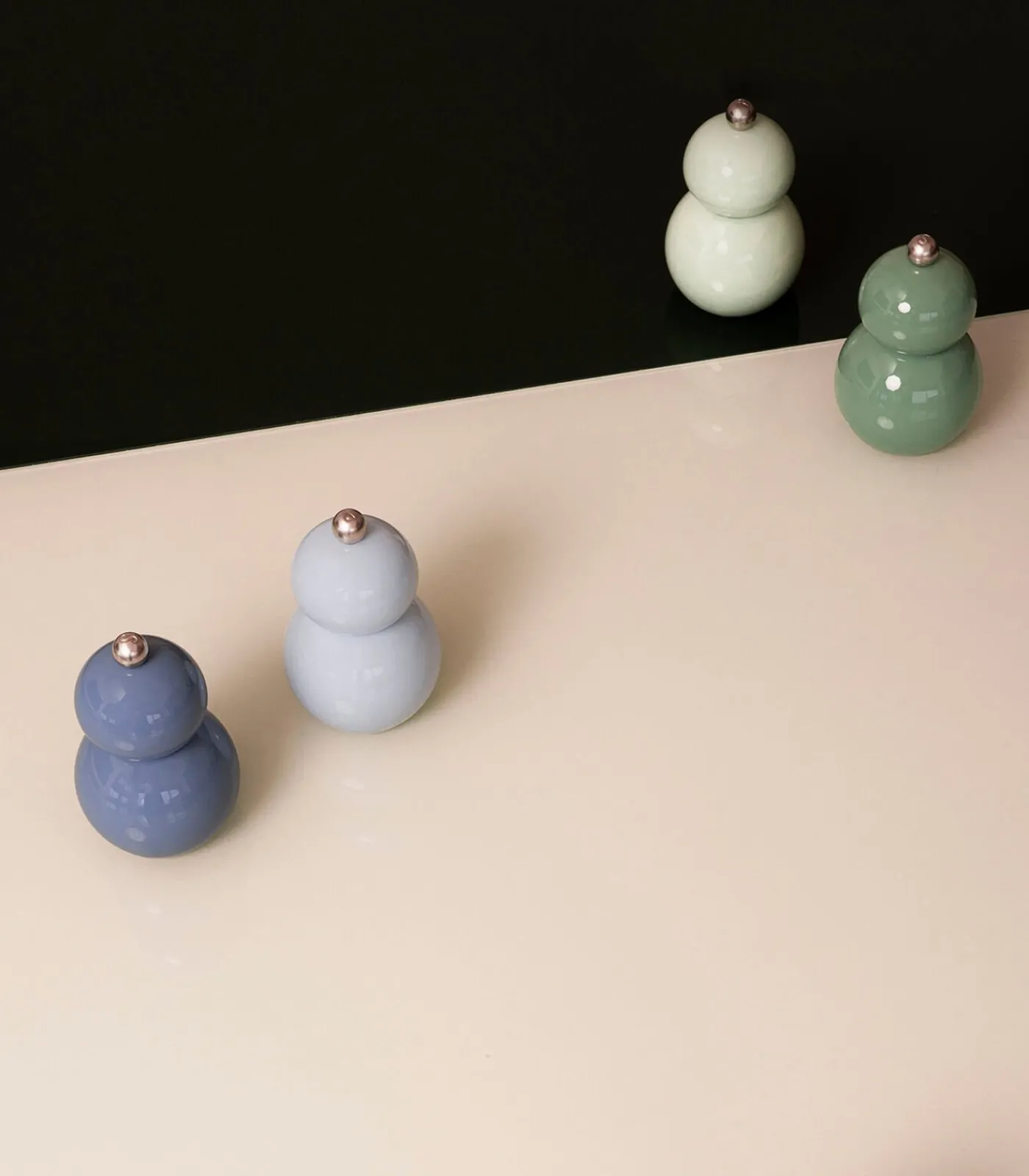 ONA Peper/zoutmolen H12cm groen Betty - set/2