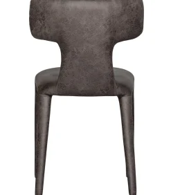 New Permit Eetkamerstoelen - Leerlook - Zwart/Grijs - Set van 6 Stoelen