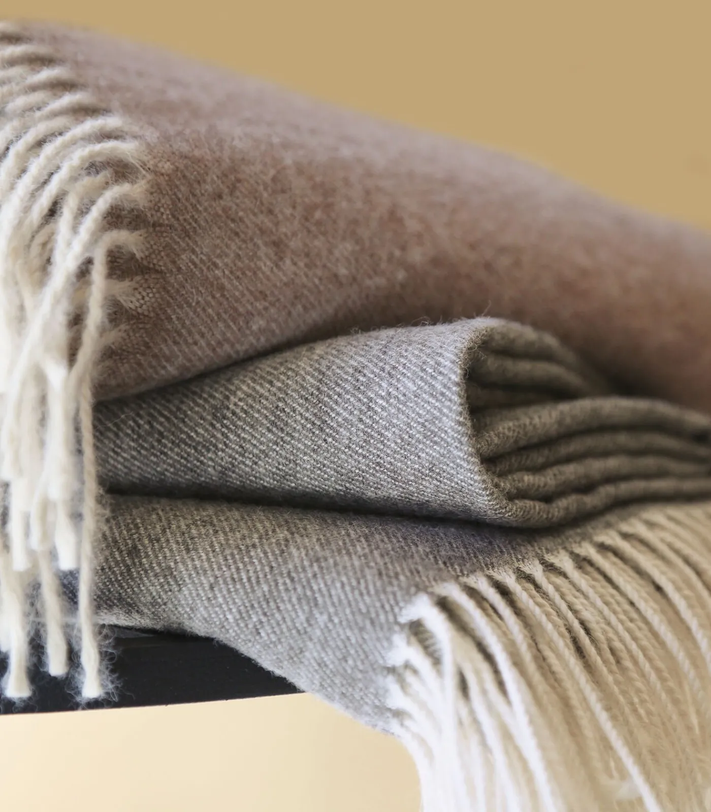 Hot PEROU gris - Plaid Baby Alpaca Bedspreien