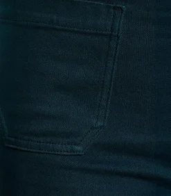 DAMES La Fée Maraboutée petrolblauwe flare jeans met hoge taille van organisch katoen