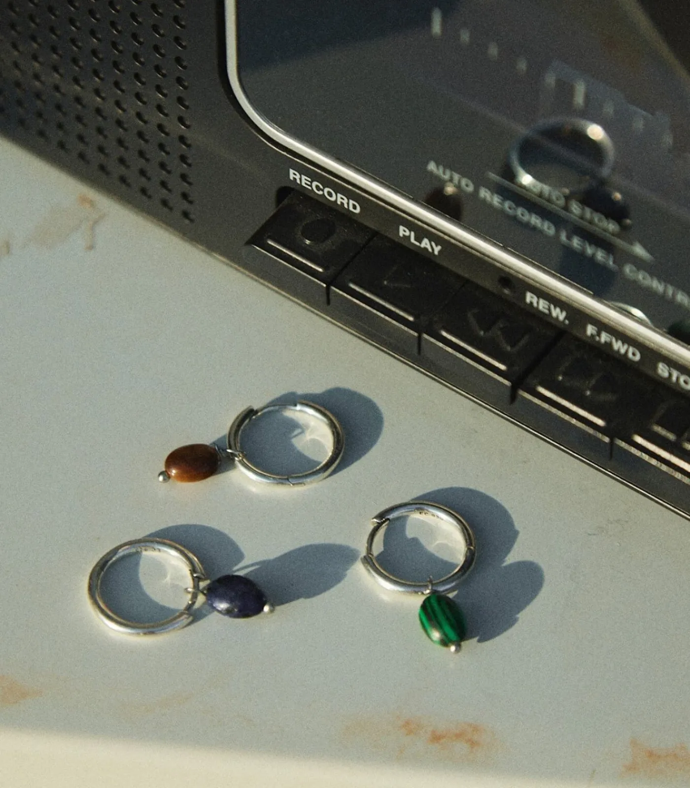 Heren Earcandy PIERCING CREOOL BAROQUE LAPISLAZULI