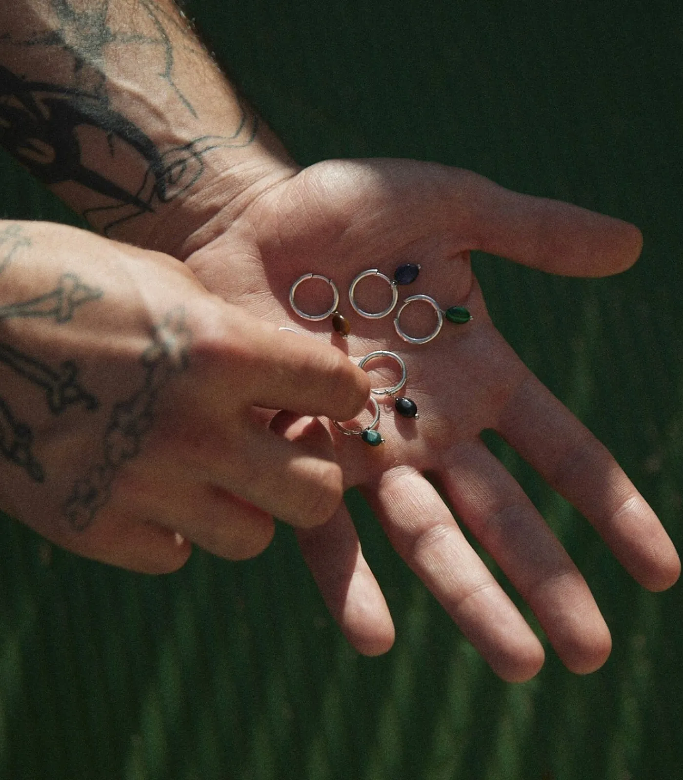 Heren Earcandy PIERCING CREOOL BAROQUE LAPISLAZULI