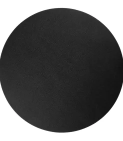 Jay Hill Placemats - Vegan leer - Zwart - ø 38 cm - 6 stuks
