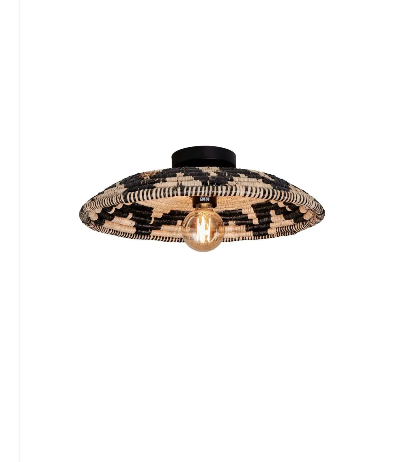 Clearance Plafonniere Andros - Naturel/Zwart - Ø45cm Hanglampen