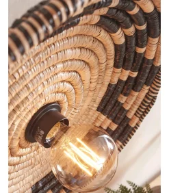 Clearance Plafonniere Andros - Naturel/Zwart - Ø45cm Hanglampen