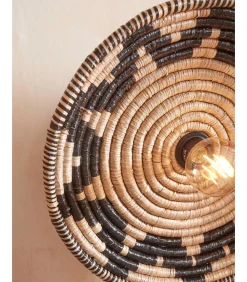 Clearance Plafonniere Andros - Naturel/Zwart - Ø45cm Hanglampen