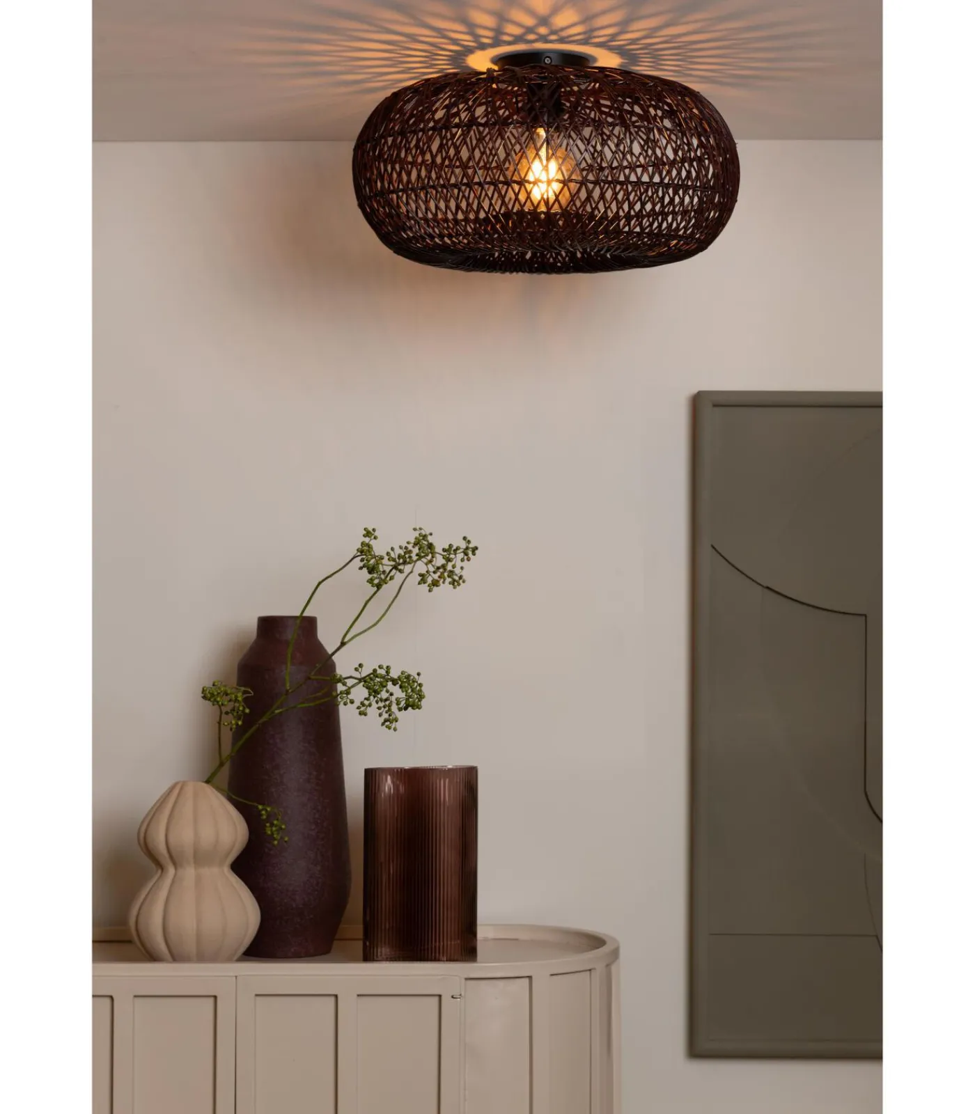 GOOD &MOJO Plafonniere Arizona - Bordeaux - Ø50cm