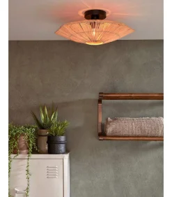 New Plafonniere Panama - Naturel - 45x45x5cm Hanglampen