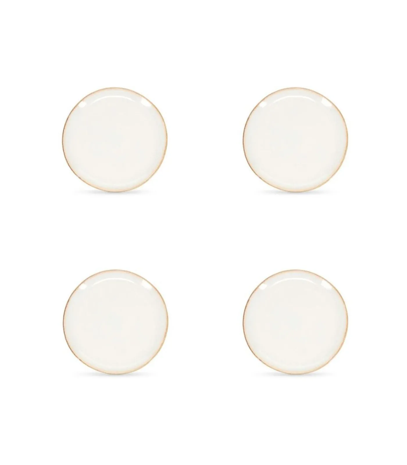 Salt&Pepper Plat bord 21cm coupe wit Artisan - (x4)