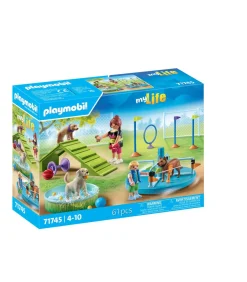 Kinderen Playmobil hondenpark bouwset - My Life dieren speelset 71745