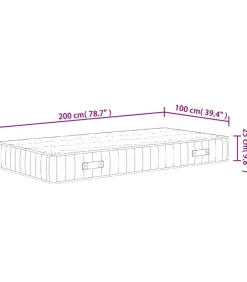 Pocketveringmatras middelhard-hard 100x200 cm Matrasbeschermer