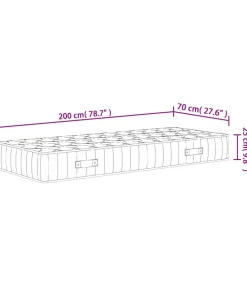 Hot Pocketveringmatras middelhard-hard 70x200 cm Matrasbeschermer